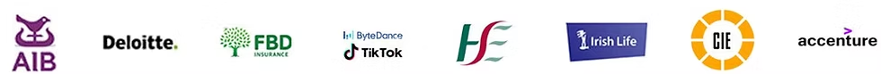 AIB, Deloitte, FBD Insurance, ByteDance, HSE, Irish Life, CIE, Accenture